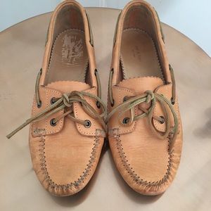 Rag and Bone Tan Leather Loafers Boat Shoe Size 8